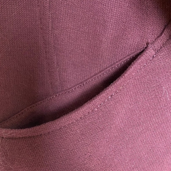 Free People Flared Femme Open Jacket Burgundy - Picture 5 of 9